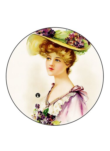 Vintage Art Printed Fridge Magnet Multicolour