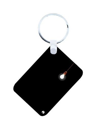 A Lamp Printed Keychain Black/White