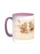 Engagement Rings Printed Coffee Mug Pink/White 11ounce