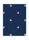 Hearts Metal Plate Poster Blue/Pink 15 x 20cm