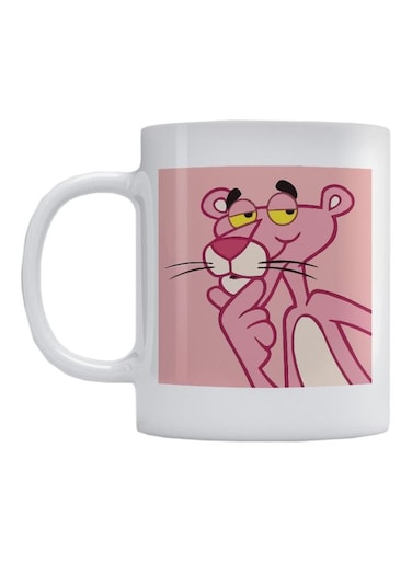 Panther Printed Mug White/Pink/Black