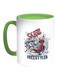 Sport Ski Shoe Printed Coffee Mug White/Green 11ounce