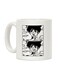 Anime Guy Eating A Leaf Printed Coffee Mug White