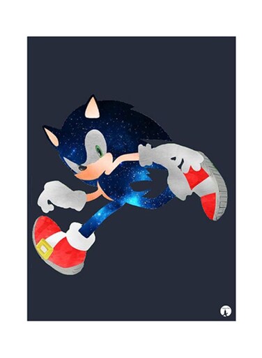 Video Game Sonic Metal Plate Poster Multicolour 15x20centimeter
