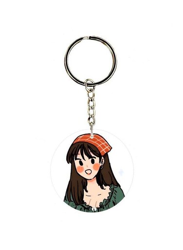 Single Sided Character Printed Keychain