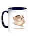 Owl Printed Coffee Mug White/Blue 11ounce