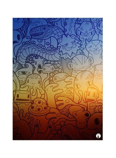 Monsters Metal Plate Poster Multicolour 15x20cm