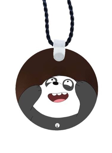 Panda Printed Car Mirror Pendant