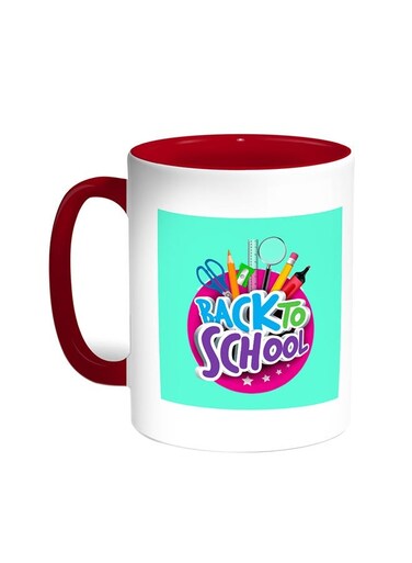 Back To School Printed Coffee Mug Red/White 11ounce