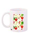 Strawberry Printed Coffee Mug White/Red/Green 11ounce