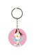 Double Sided Girl With Phone Printed Keychain