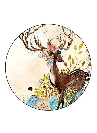 Deer Printed Fridge Magnet Multicolour