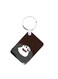 Panda Printed Keychain Brown/Grey/White