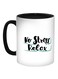 No Stress Relax Printed Coffee Mug Black/White/Blue