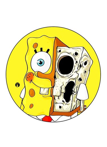 Spongebob Printed Fridge Magnet Multicolour