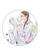 Girl Printed Fridge Magnet Multicolour