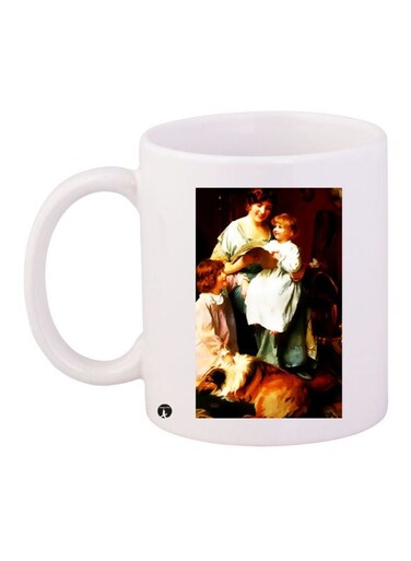 Cartoon Printed Coffee Mug White/Brown/Black