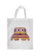Cartoons Printed Shopping Bag White