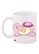 Cartoon Printed Coffee Mug White/Yellow/Pink 11ounce