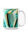 Premium Printed Ceramic Coffee Mug White/Green 350ml
