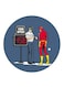 The Flash Printed Fridge Magnet Round Multicolour