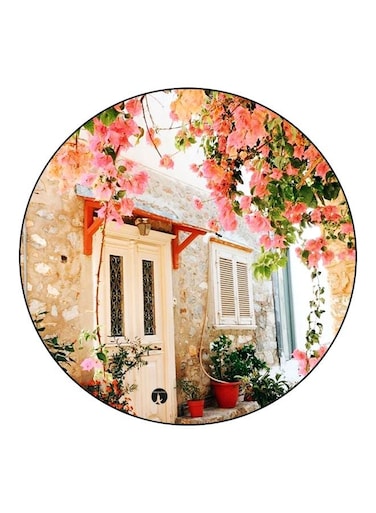 Nature Printed Fridge Magnet Beige/Pink/Green 5.5cm