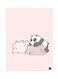 We Bare Bears Metal Plate Poster Multicolour 15x20centimeter