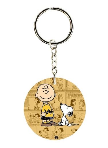 Double Sided Snoopy Printed Keychain