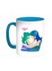 Mothers Day Printed Coffee Mug Turquoise/White 11ounce