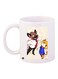 Cartoon Printed Coffee Mug White/Yellow/Black 11ounce