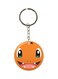 Double Sided Pokemon Printed Keychain Silver/Orange/Black