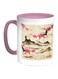 China's Countryside Printed Coffee Mug Pink/Beige/Black 11ounce