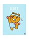 A Bear Metal Plate Poster Blue/Orange