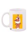 Cartoon Printed Coffee Mug White/Yellow/Brown 11ounce