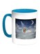 A Tale Before Bedtime Printed Coffee Mug Blue/White/Brown 11ounce