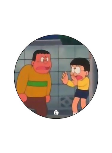 The Anime Doraemon Printed Fridge Magnet Yellow/Blue/Grey