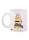 Cats Printed Mug White/Yellow/Grey 12ounce