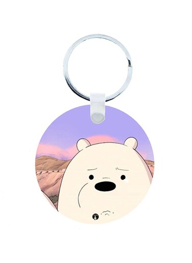We Bare Bear Wooden Keychain