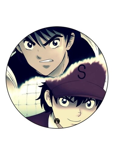 Anime Captain Majid Theme Printed Fridge Magnet Purple/Black/Yellow