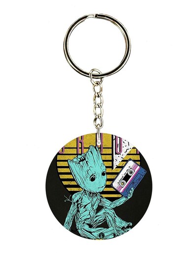 Groot Double Side Printed Keychain
