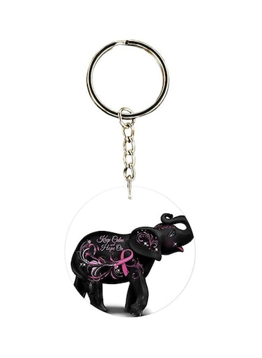 Elephant Printed Keychain