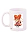 Cartoon Girl Printed Coffee Mug White/Orange/Brown
