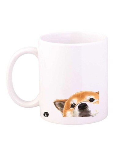 Dog Printed Mug White/Brown/Black