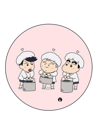 Anime Shin Chan Printed Fridge Magnet Round Multicolour