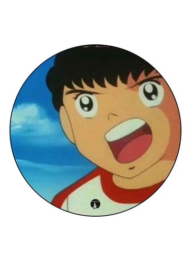 The Anime Captain Majid Printed Fridge Magnet Blue/Beige/White