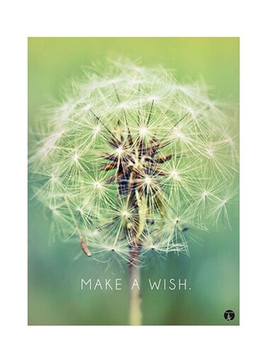 Flower Metal Plate Poster Green 15 x 20cm