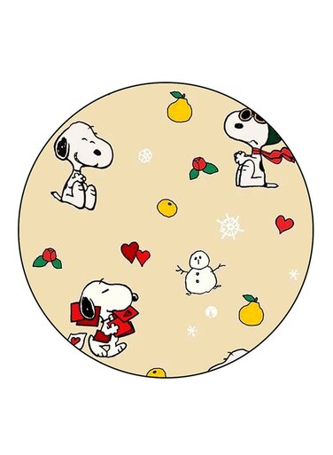 Snoopy Printed Fridge Magnet Round Multicolour