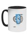 Ramadan Kareem Printed Coffee Mug Black/White/Blue 325ml