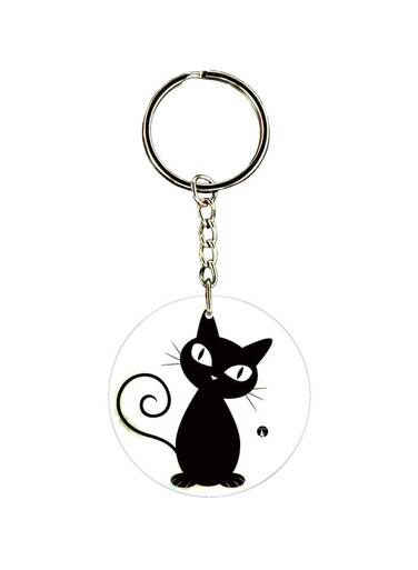 Cat Printed Keychain