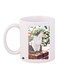 Cat Printed Coffee Mug White/Green/Brown